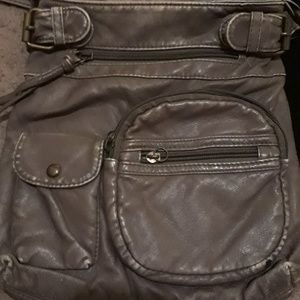 Gray distressed Purse